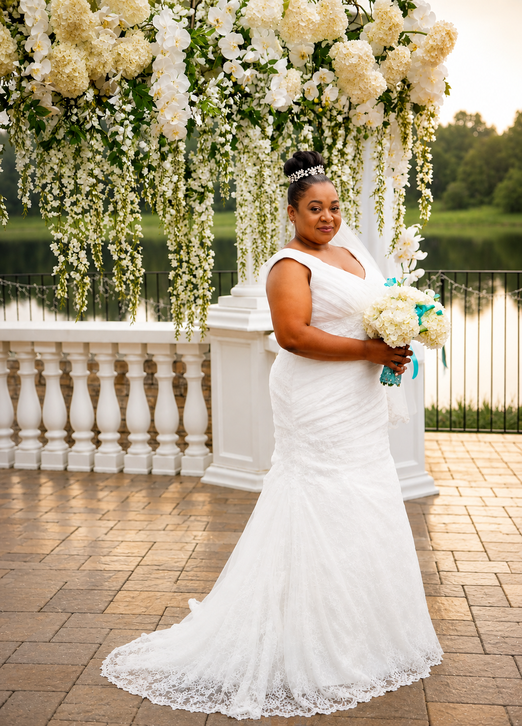 Lakeside Bridal Portrait